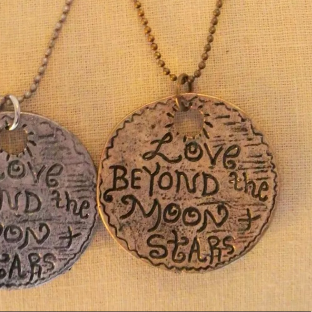 Love Beyond the Moon & Stars Charm Necklace - Picture 2 of 3